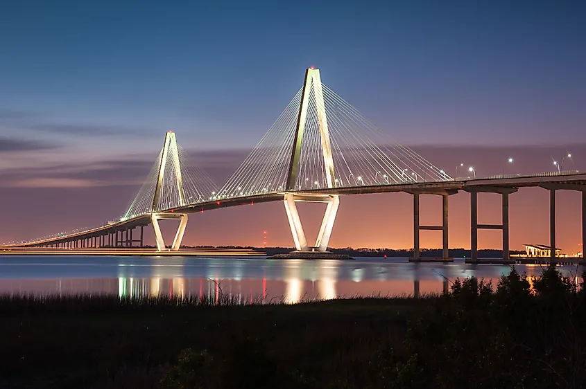 Arthur Ravenel Jr. Bridge connecting downtown Charleston with Mount Pleasant