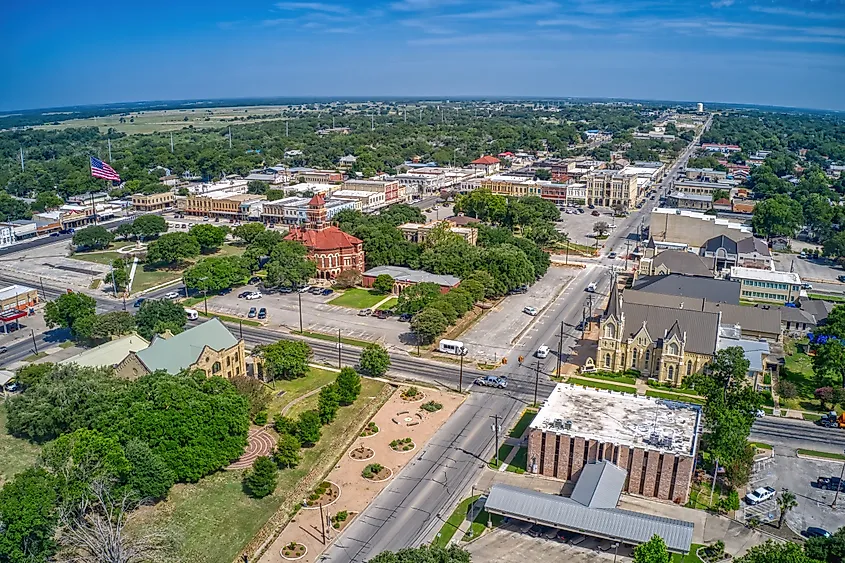Overlooking Gonzales, Texas.