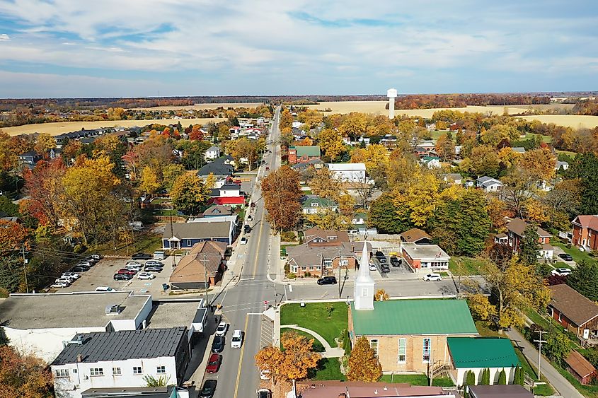 An aerial of Port Rowan, Ontario (Credit: Harold Stiver via Shutterstock)
