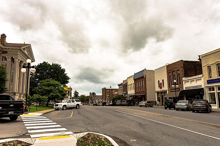 Historic downtown Pulaski, Tennessee, via JNix / Shutterstock.com