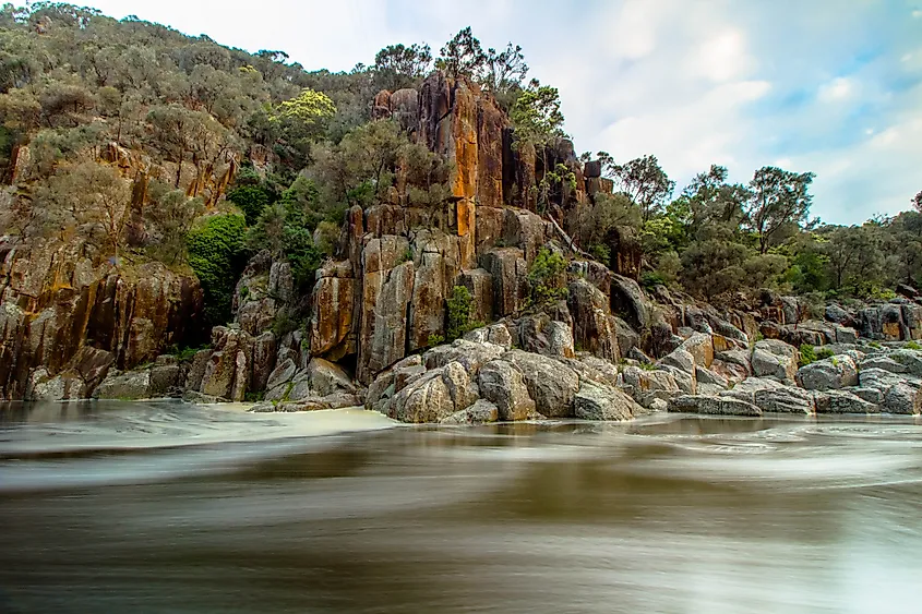 A gorge along the Tamar River.