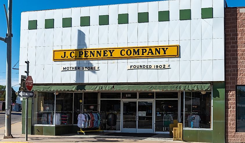 Kemmerer, Wyoming, JC Penny company mother store. Image credit Chris Augliera via Shutterstock