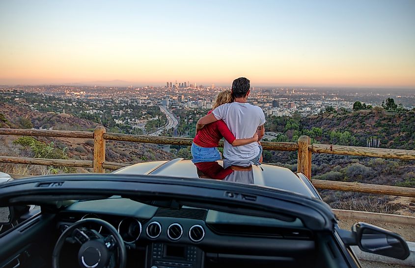 popular view point in Los Angeles, California.