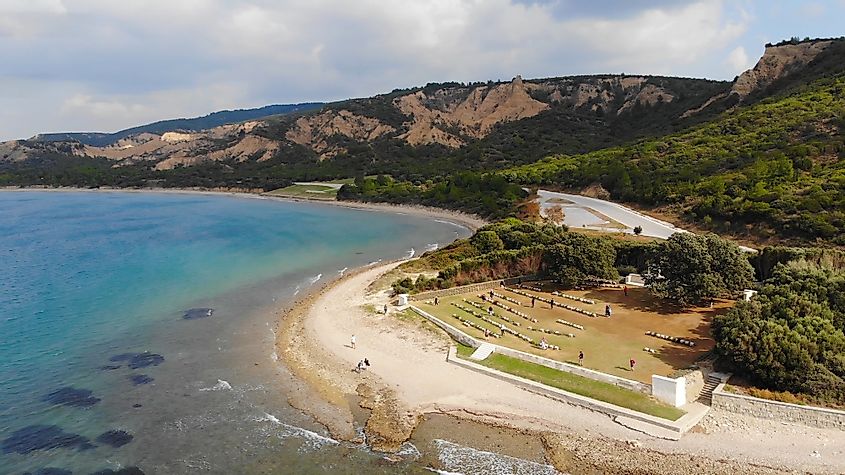Anzac Cove in Gallipoli Peninsula