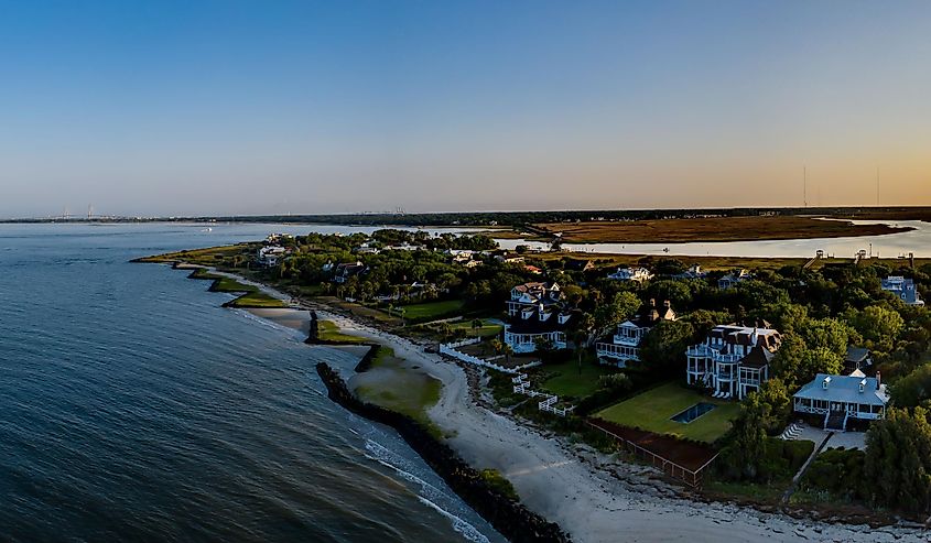 Sunrise over Sullivan's Island in South Carolina