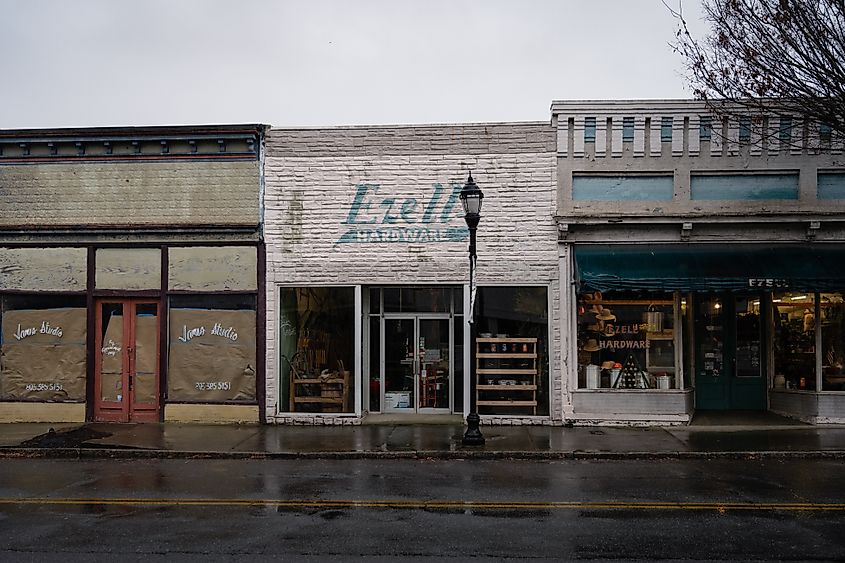  Ezell's Hardware Store in downtown historic Chester, South Carolina.