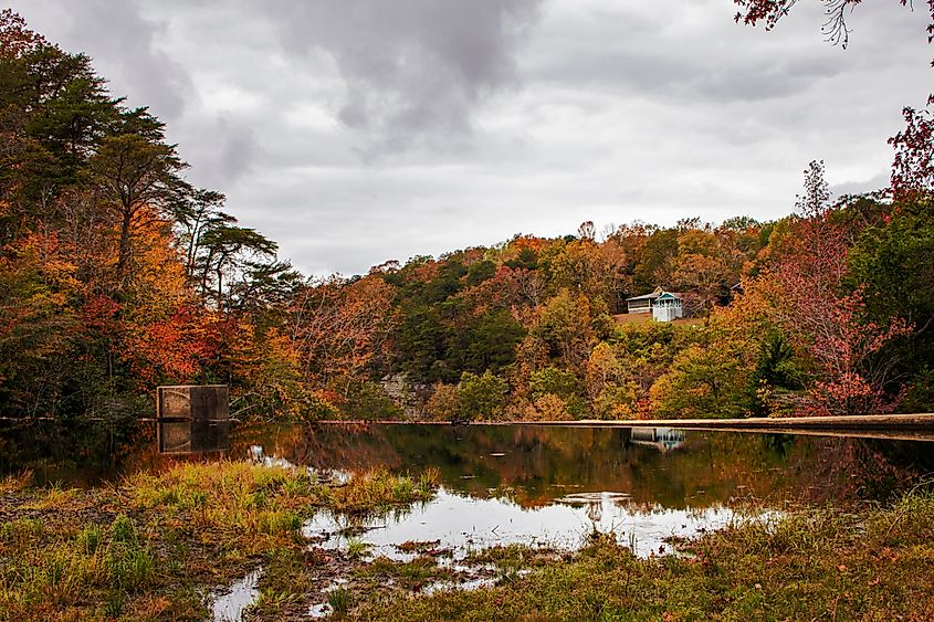 Autumn at Little River above DeSoto Falls, Alabama.