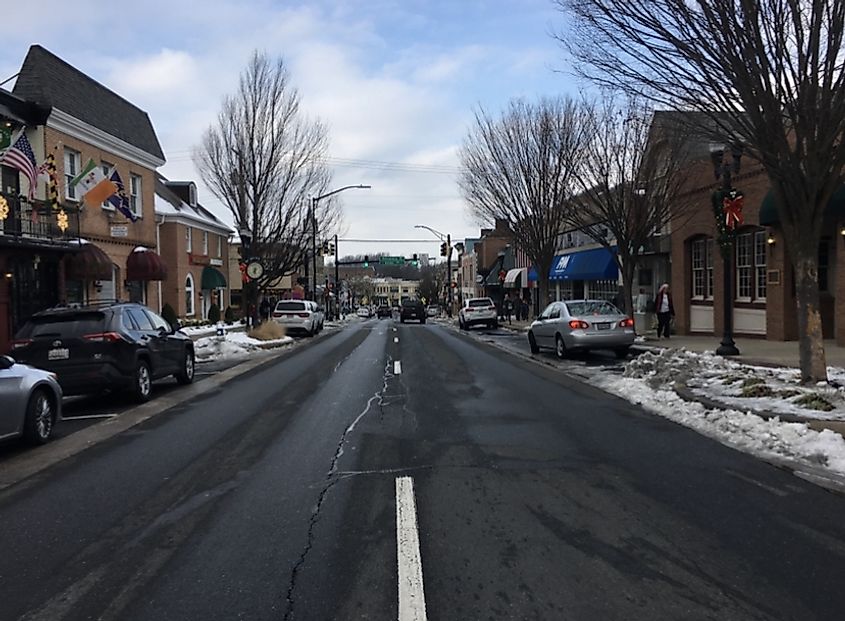 South main street in Bel Air, Maryland