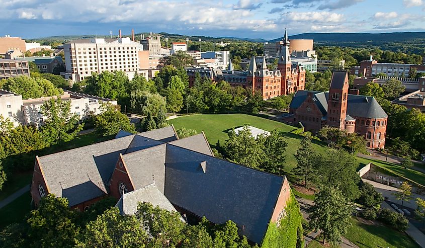 Overlook of Cornell University Campus from Uris Library