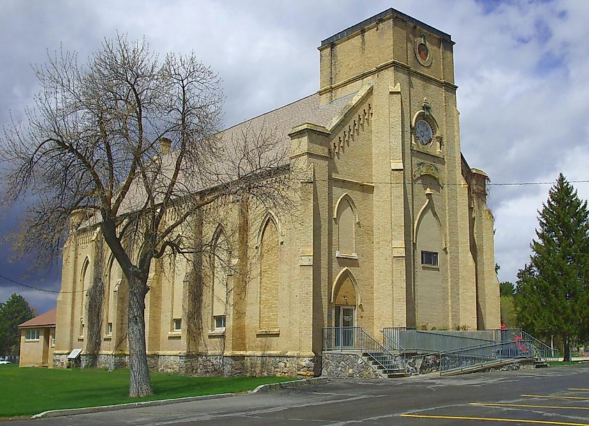 The Smithfield Tabernacle, a historic building in Smithfield, Utah, United States.