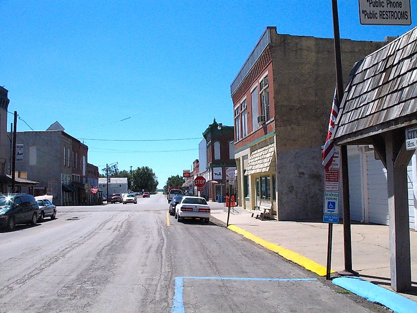 Main Street in Jamesport, Missouri