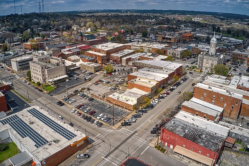 Aerial View of Columbia, Tennessee