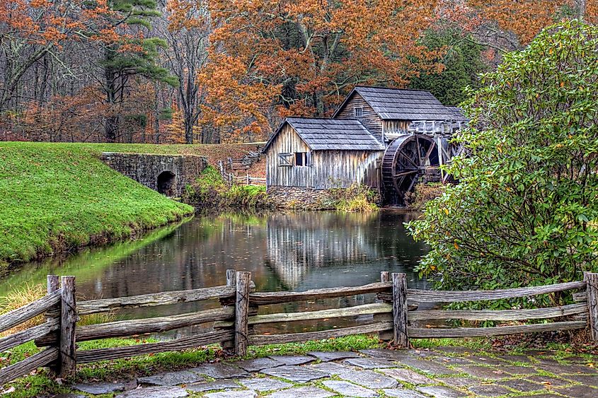 Old barn near the Blue Ridge Mountains in Floyd County, Virginia.