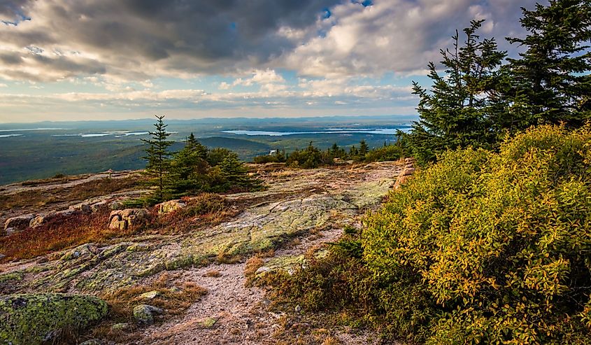 View from Blue Hill Overlook in Acadia National Park, Maine.