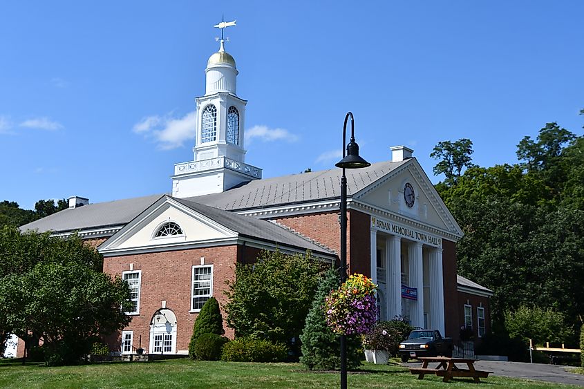 Bryan Memorial Town Hall in Washington, Connecticut.