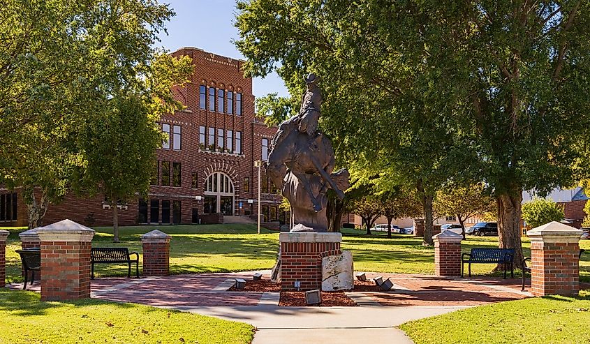 Sunny view of the campus of Northwestern Oklahoma State University at Oklahoma