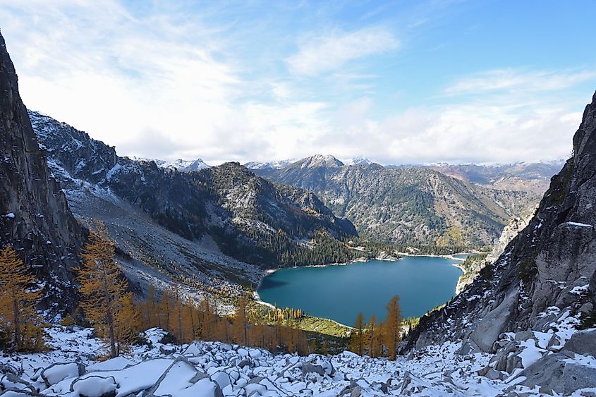 Hiking Aasgard Pass in The Enchantments near Leavenworth, Washington