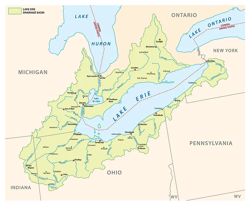 Lake Erie map