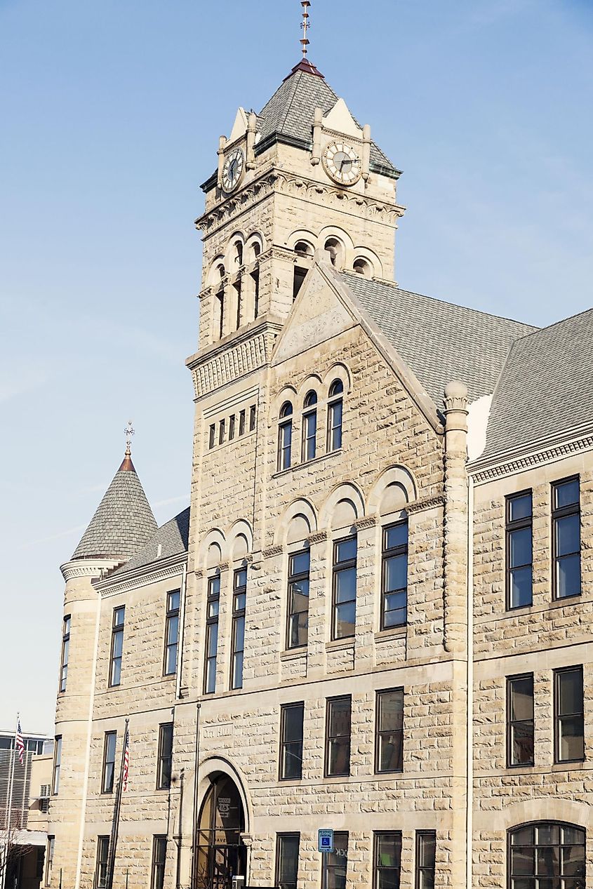 City Hall in downtown Davenport, Iowa