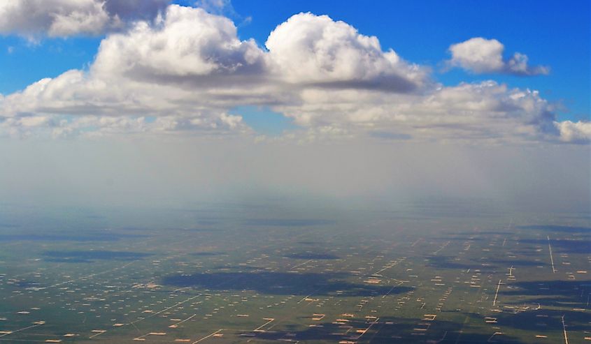 West Texas Oil Field From the Sky