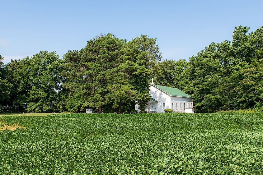 Little Zion Church in Greenwood, Mississippi, USA.