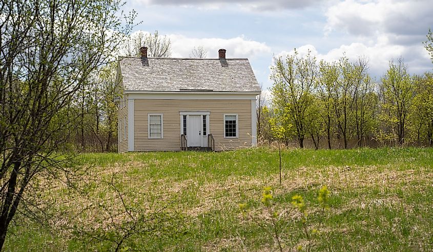Historic Pierre Bottineau House in Elm Creek Park Reserve, part of the Three Rivers Park District in Maple Grove