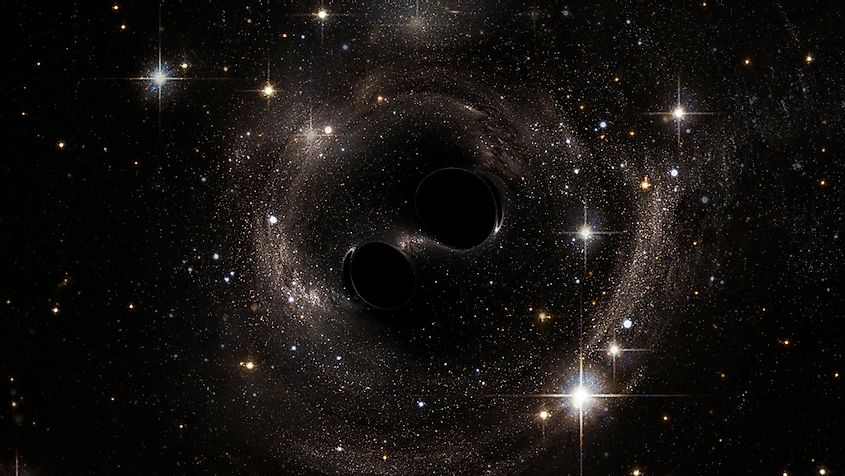 Black Hole with Nebula Over it