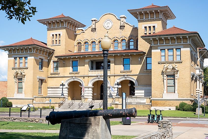 Pensacola, Florida, USA - September 22, 2025: "Pensacola Museum of History, former City Hall (1907) in Mediterranean Revival style, Pensacola, Florida — historic architecture”