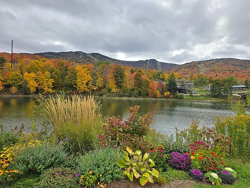 Picturesque fall scenery in Killington, Vermont.