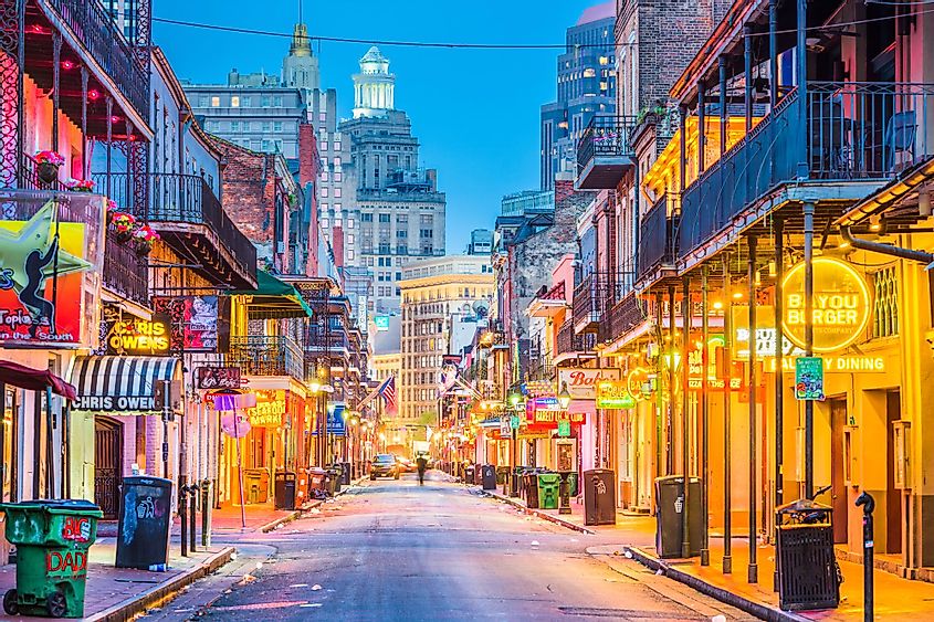 Bourbon Street in New Orleans, Louisiana