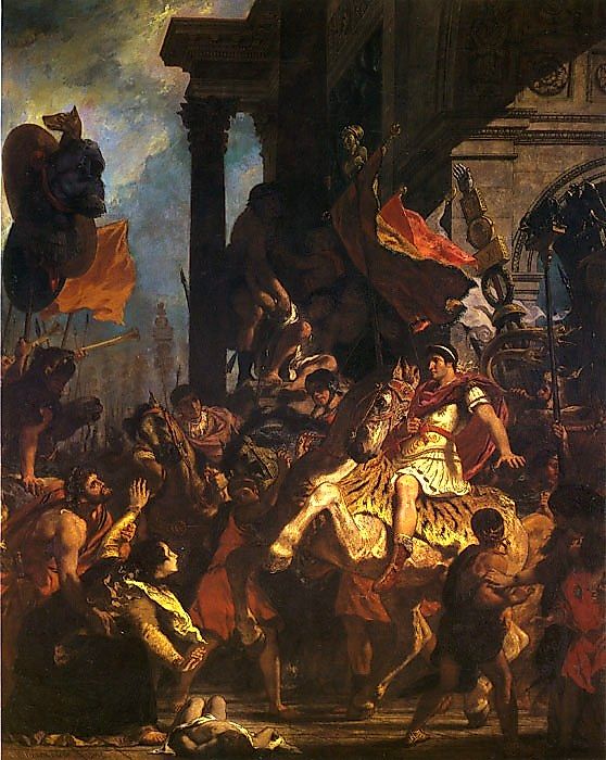 The Justice of Trajan by Eugène Delacroix,