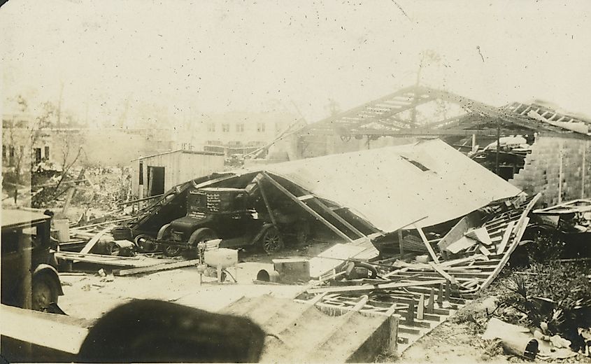 Damage from the 1928 Okeechobee hurricane, the deadliest in Florida's history