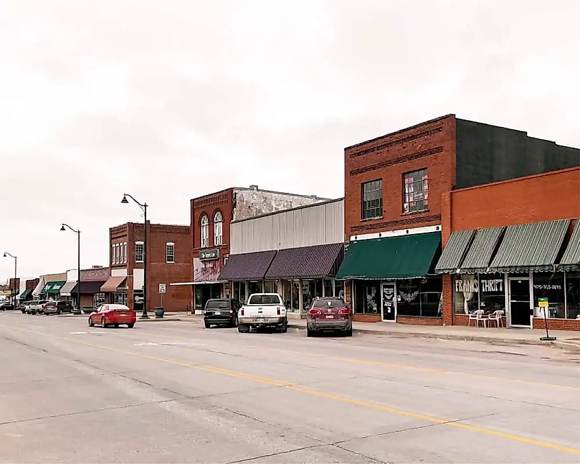 Street view in Prague, Oklahoma, via 