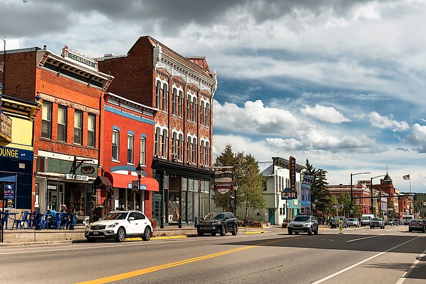 The beautiful Main Street in Leadville, Colorado.