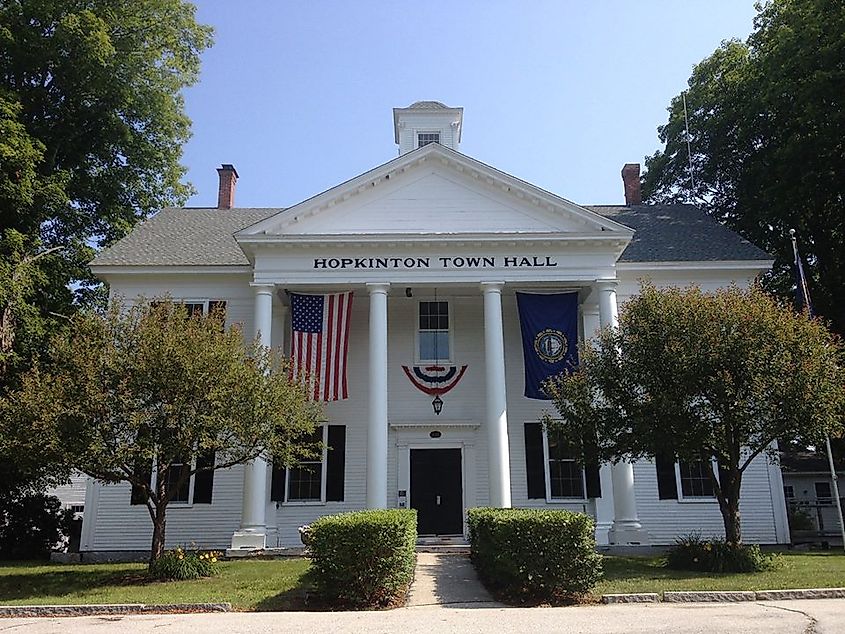 Town Hall in Hopkinton, New Hampshire.