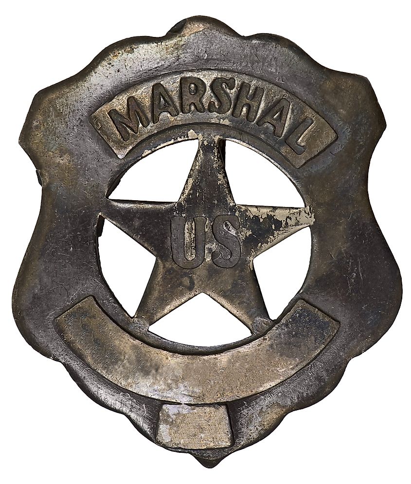 Authentic US Marshal badge from the Wild West.