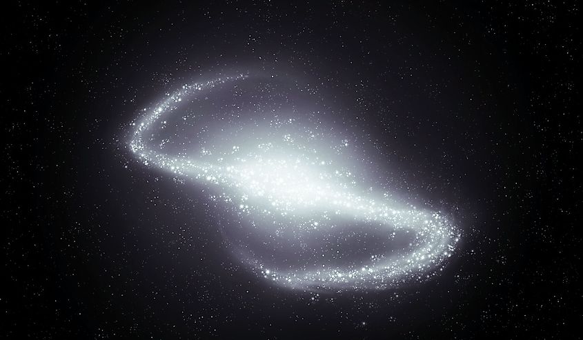 Beautiful barred galaxy isolated
