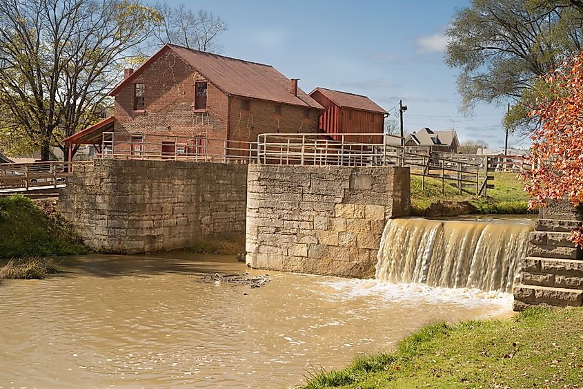 Metamora Grist Mill located on the White Water Canal in Metamora, Indiana.