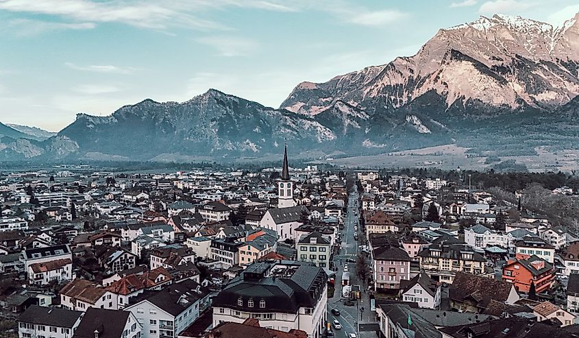 Overlooking Bad Ragaz, Switzerland.