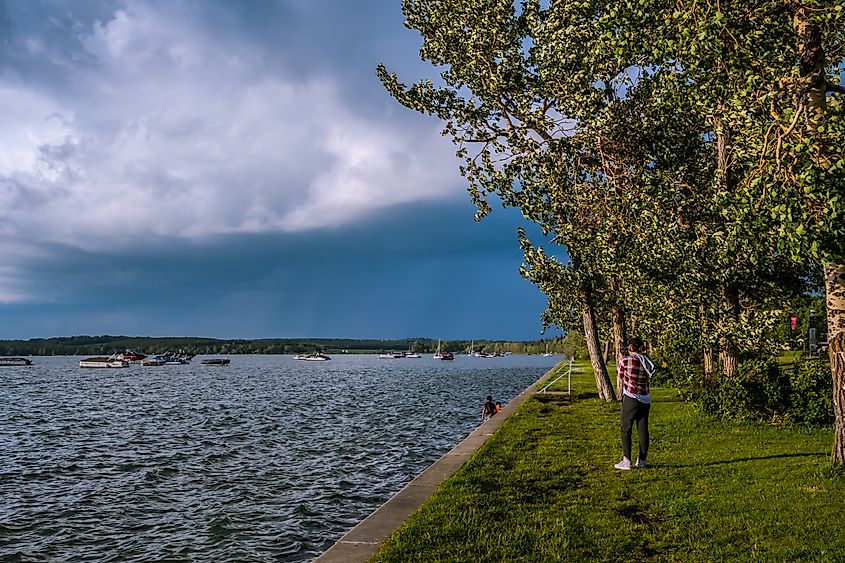 Scenic nature Sylvan Lake, Alberta
