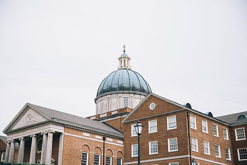 Architecture of Samford University in Birmingham, Alabama.