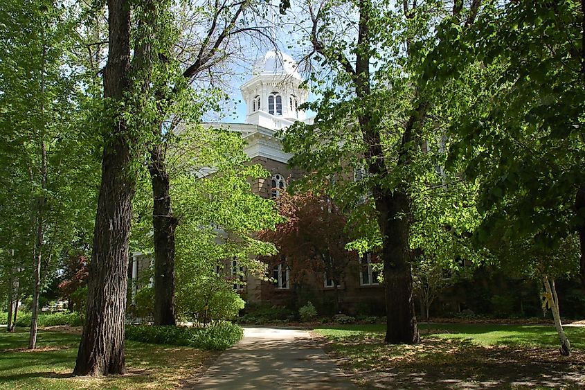 Nevada, State Capitol building with trees.