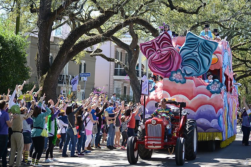 A float for a Mardi Gras parade in New Orleans, Louisiana