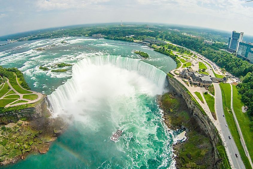 Aerial view of Niagara Falls, New York