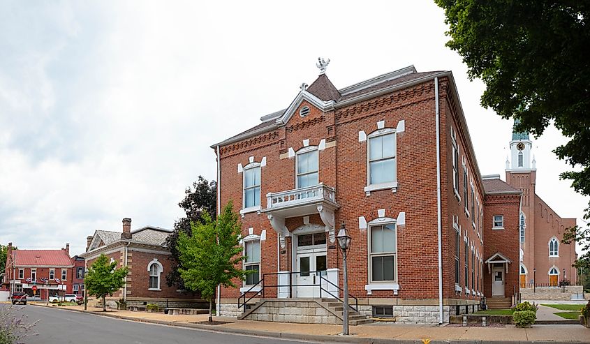 The County Clerk building in Ste. Genevieve, Missouri