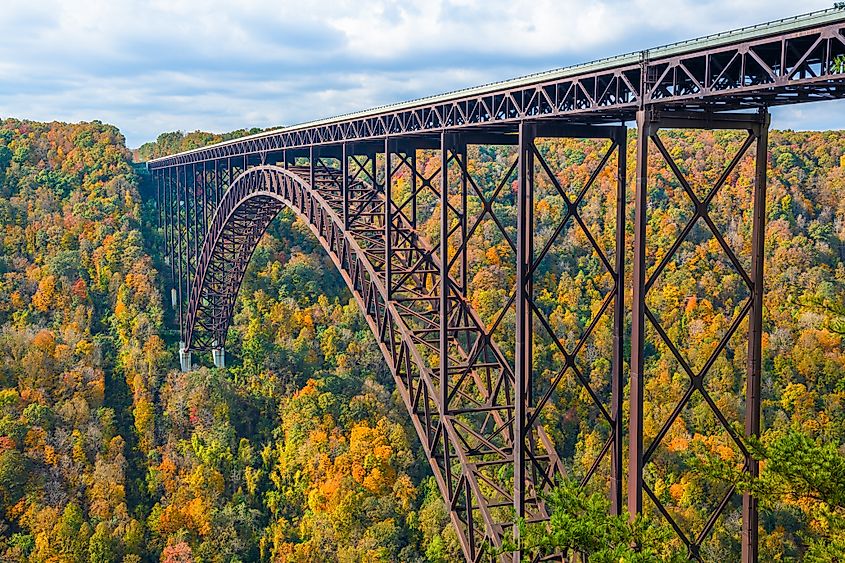 Fall colors at New River Gorge National Park.