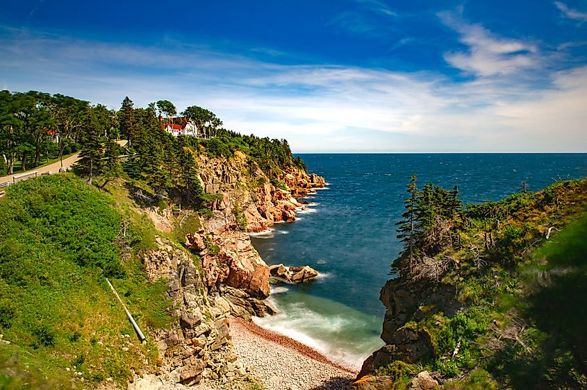 Coastline view from the Keltic Lodge in Ingonish, Nova Scotia, Canada