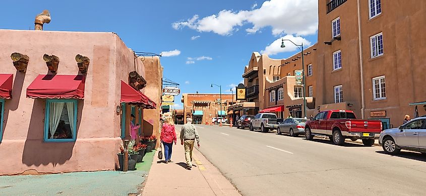 Downtown Santa Fe, New Mexico.