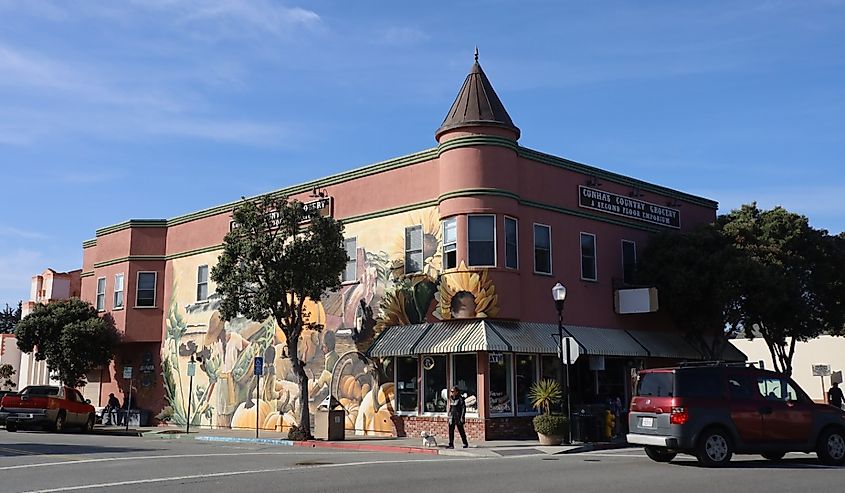 Downtown Half Moon Bay, California. Image credit DreamArt123 via Shutterstock