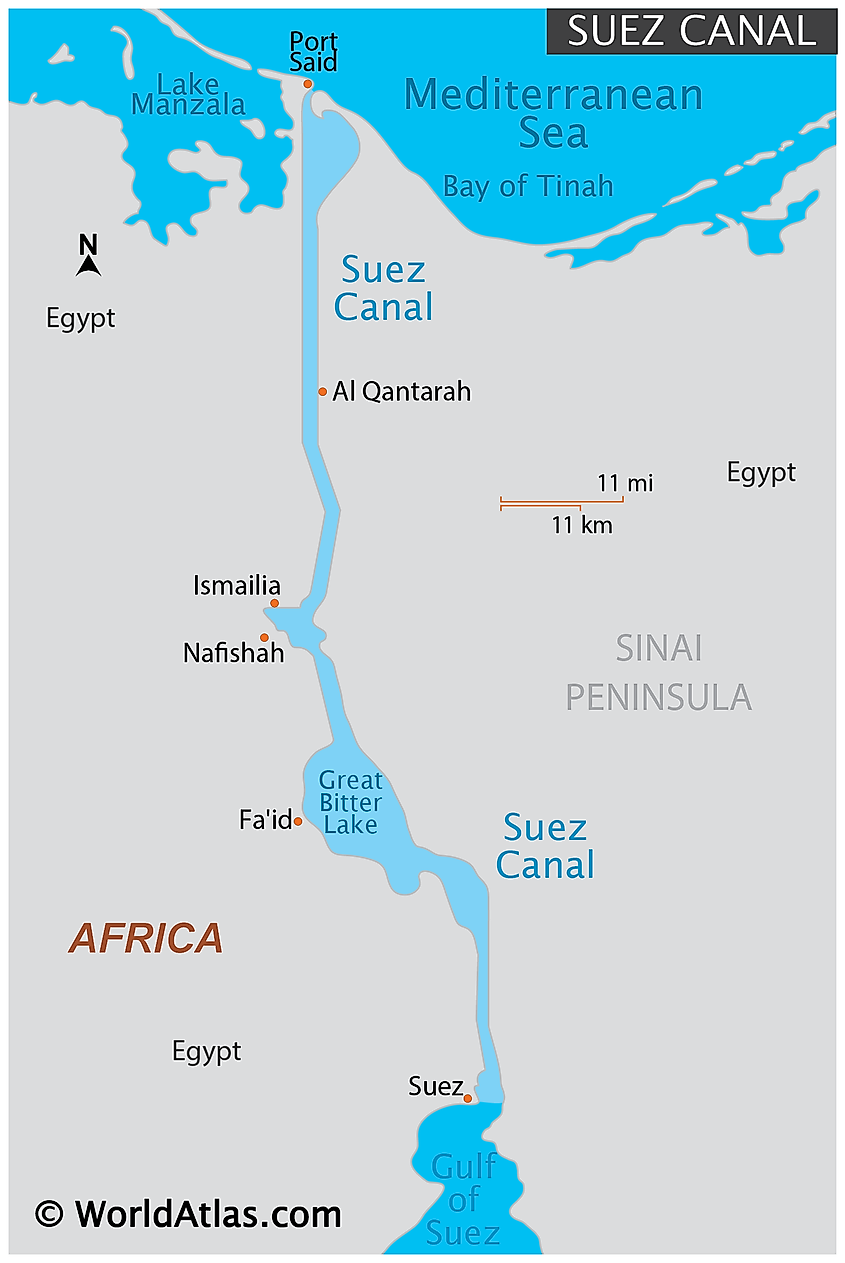 Suez Canal Zone Map